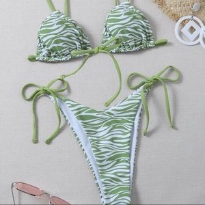 Green Zebra Bikini